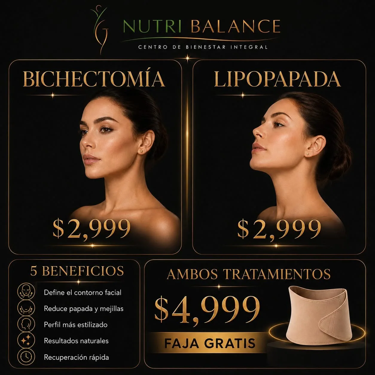 Promociones de bichectomía y lipopapada