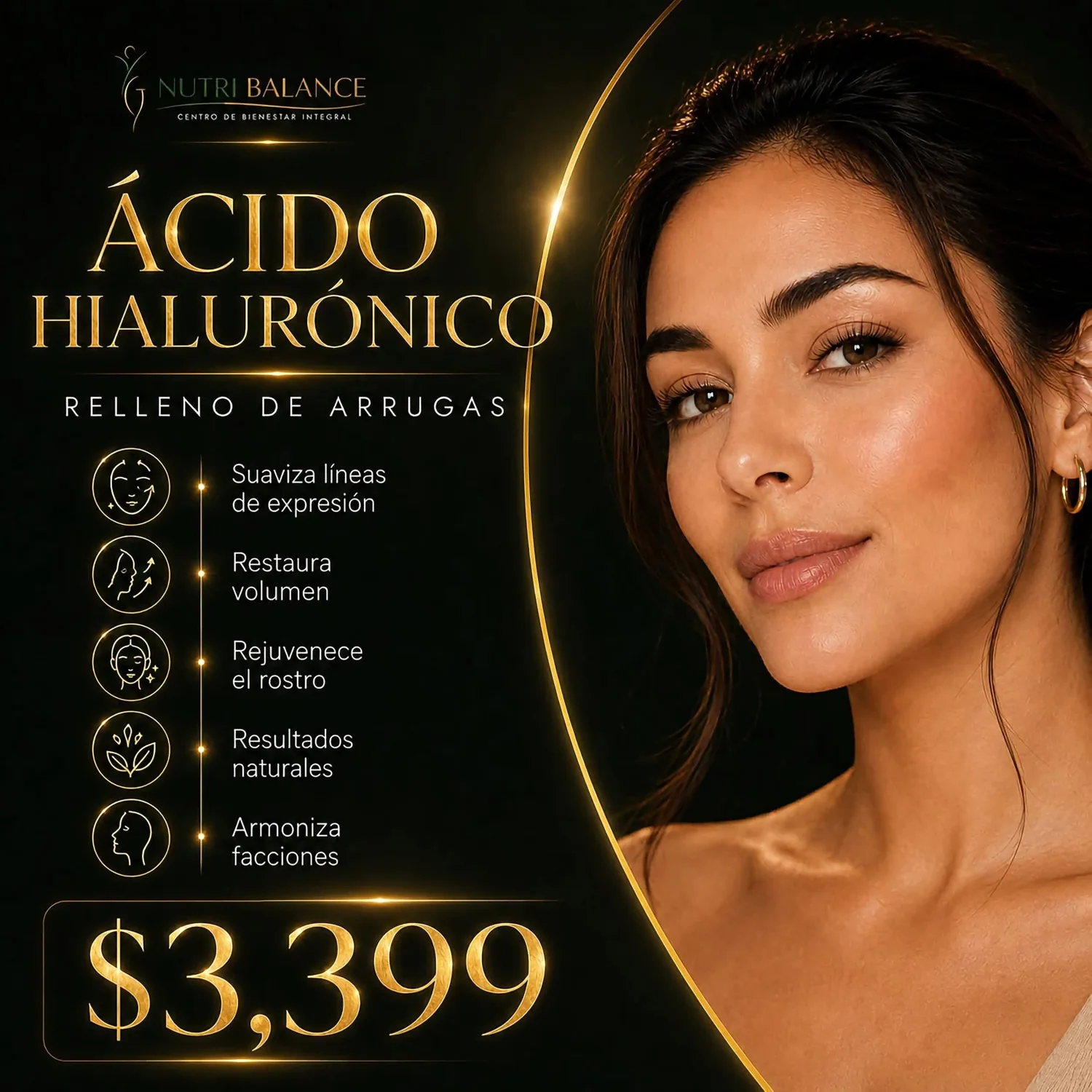 Promoción de ácido hialurónico para relleno de arrugas